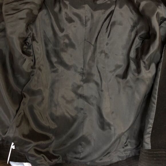 𝅺ANN Taylor Loft Women’s Small Black Velvet Coat - Picture 6 of 6